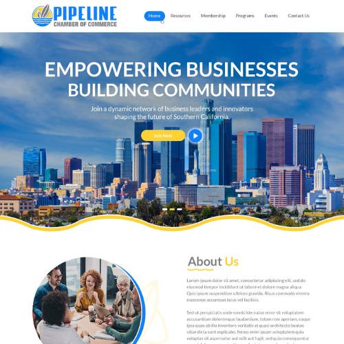 Chamber of commerce website example by One Eleven Web Design