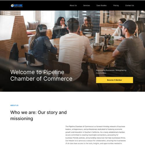 Chamber of commerce website example by One Eleven Web Design