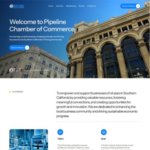 Chamber of commerce website example by One Eleven Web Design