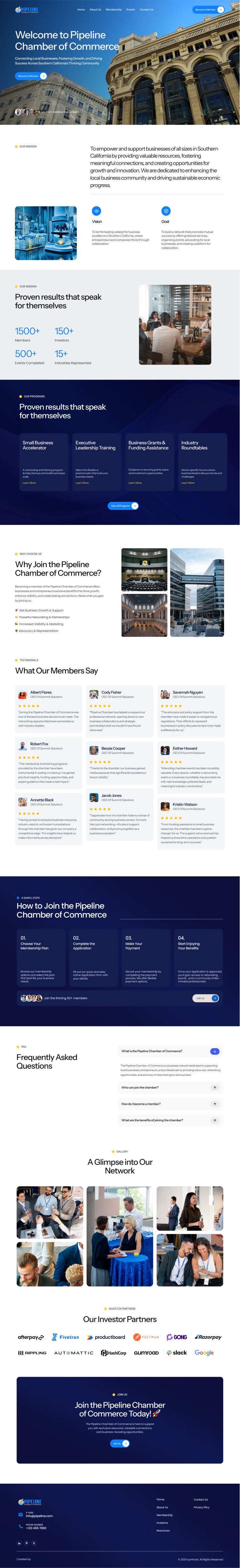 Chamber of commerce website example by One Eleven Web Design