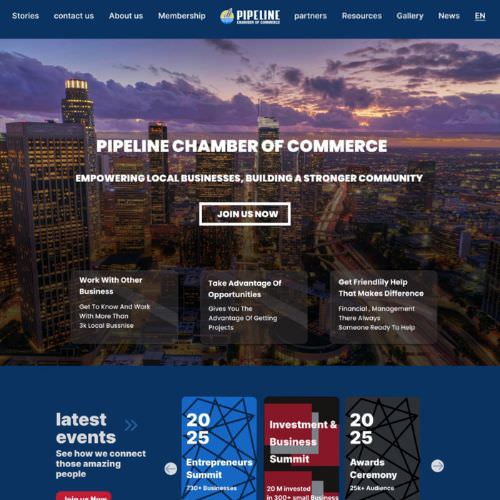 Chamber of commerce website example by One Eleven Web Design