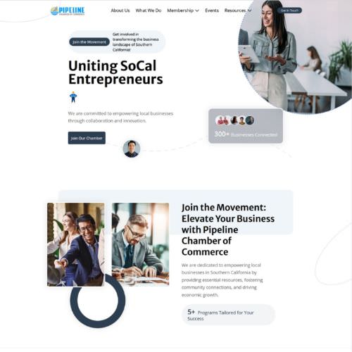 Chamber of commerce website example by One Eleven Web Design