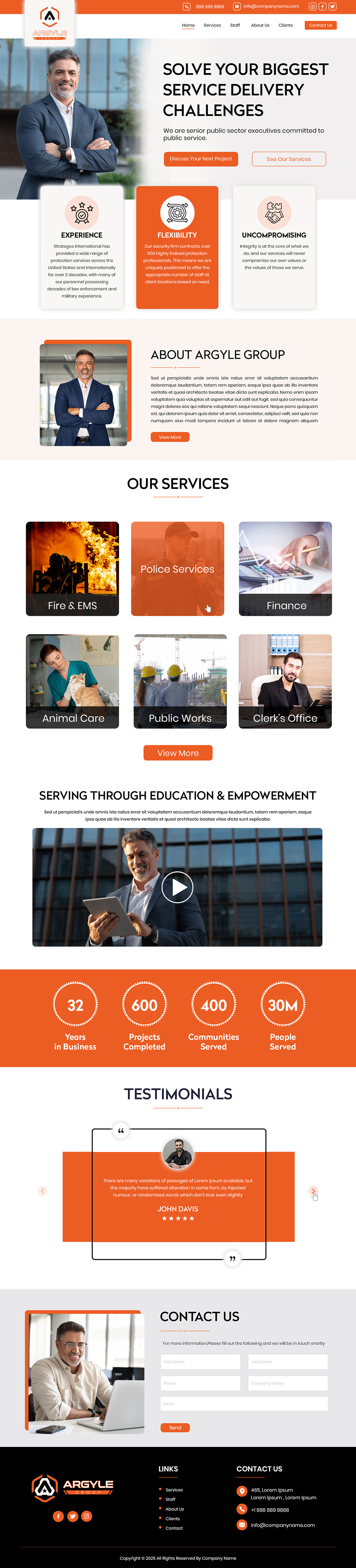 Consultant website example by One Eleven Web Design