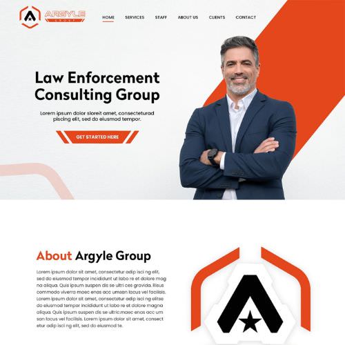 Consultant website example by One Eleven Web Design
