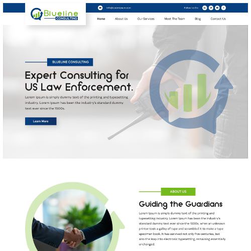 Consultant website example by One Eleven Web Design