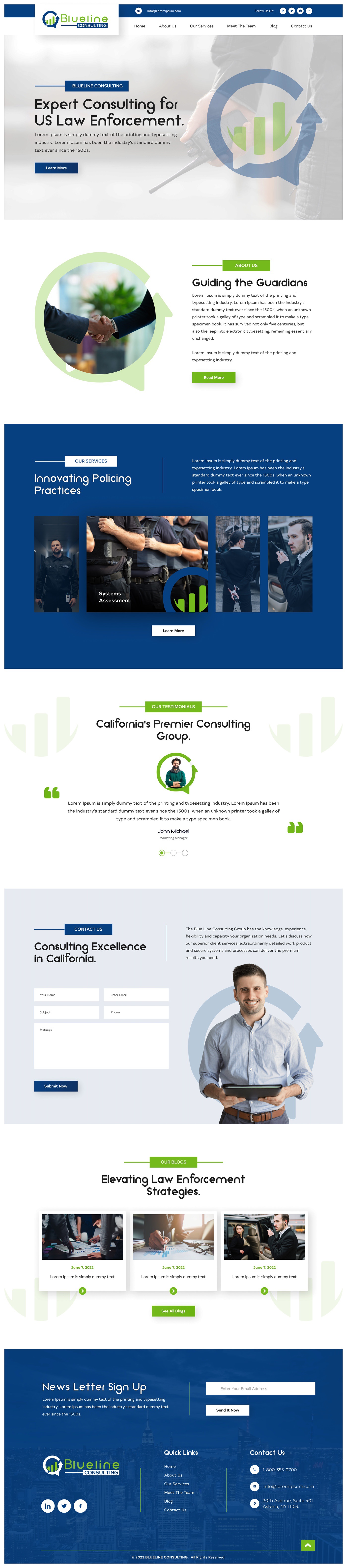 Consultant website example by One Eleven Web Design