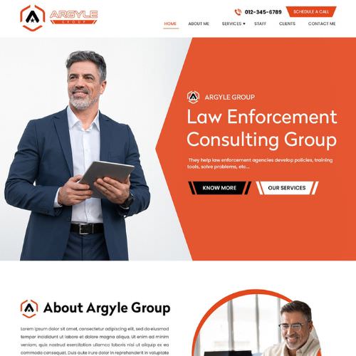 Consultant website example by One Eleven Web Design