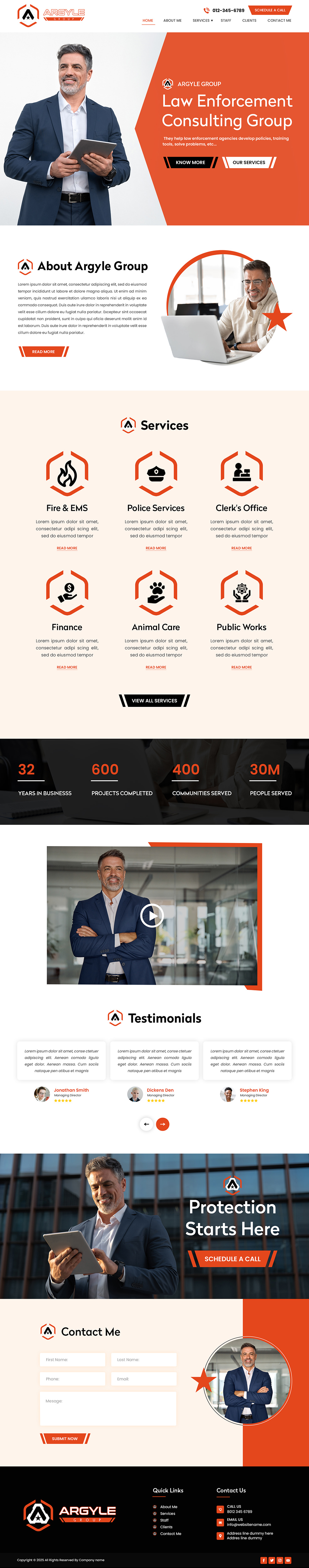 Consultant website example by One Eleven Web Design
