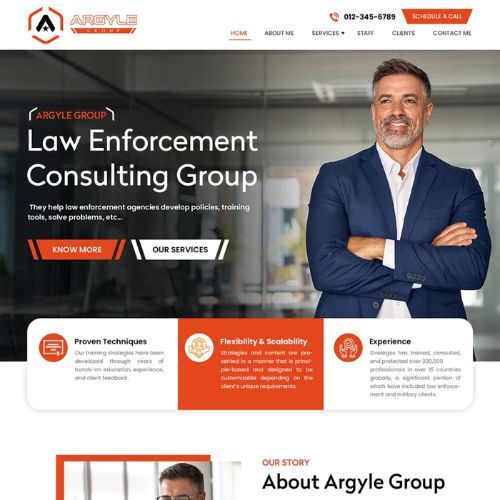 Consultant website example by One Eleven Web Design