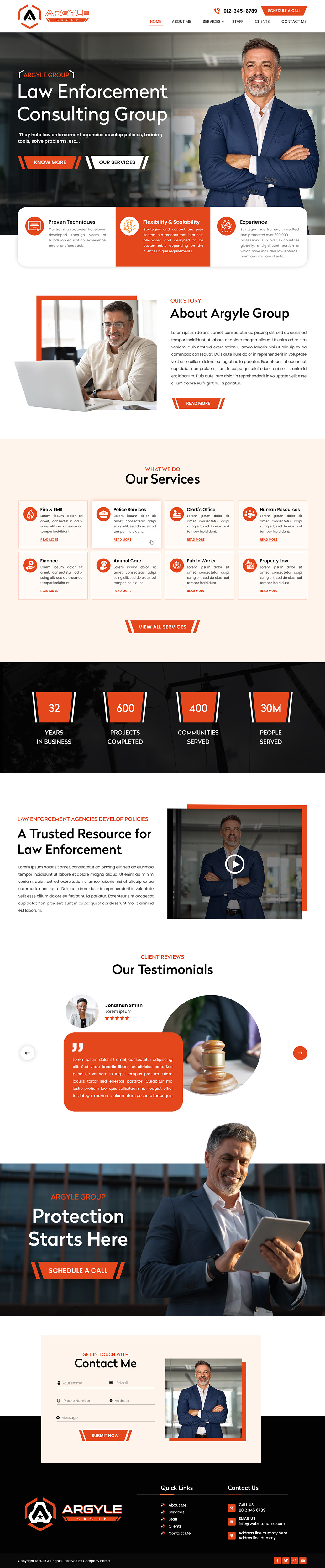 Consultant website example by One Eleven Web Design