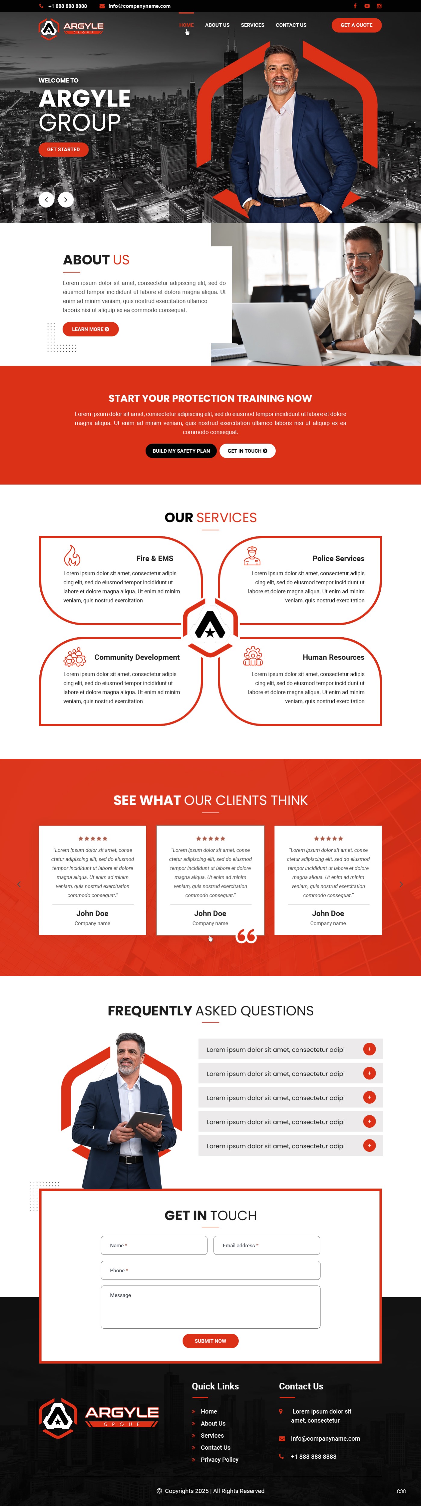 Consultant website example by One Eleven Web Design