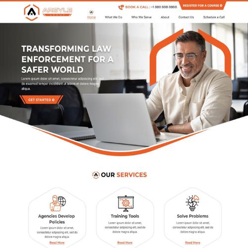 Consultant website example by One Eleven Web Design