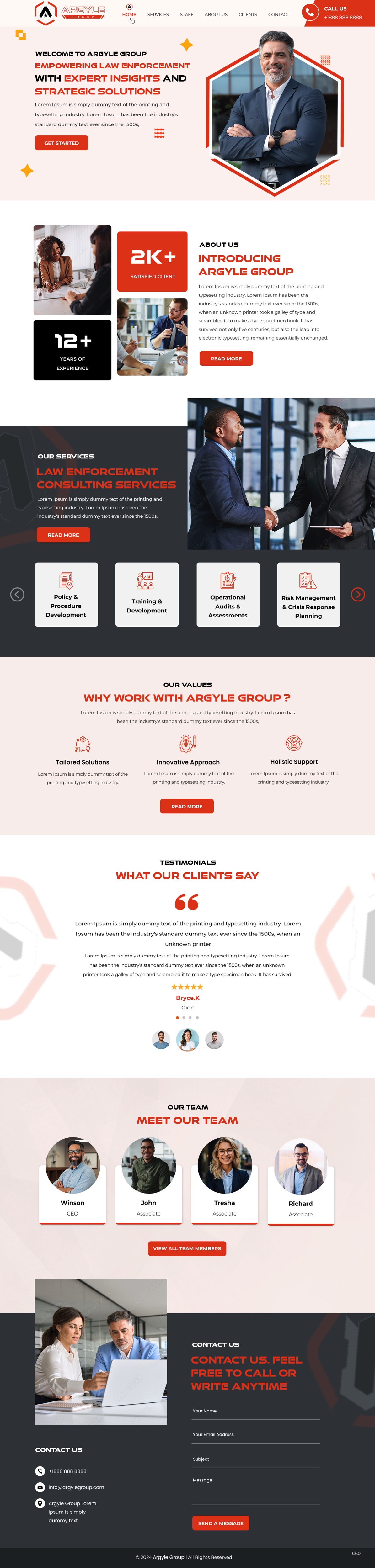 Consultant website example by One Eleven Web Design
