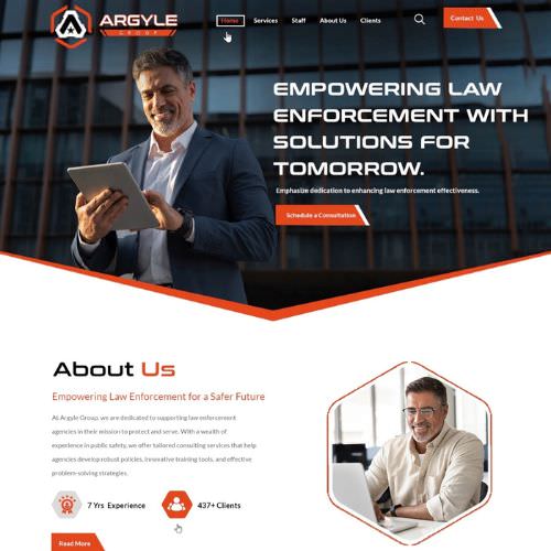 Consultant website example by One Eleven Web Design