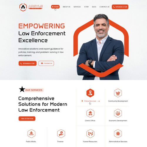 Consultant website example by One Eleven Web Design