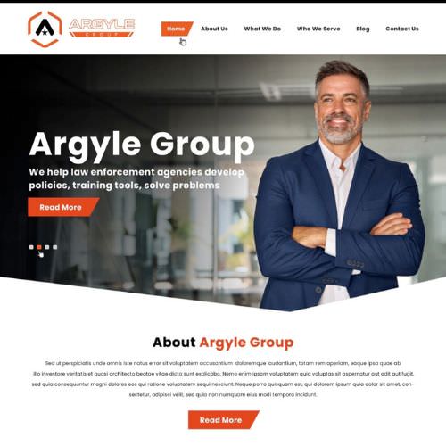 Consultant website example by One Eleven Web Design