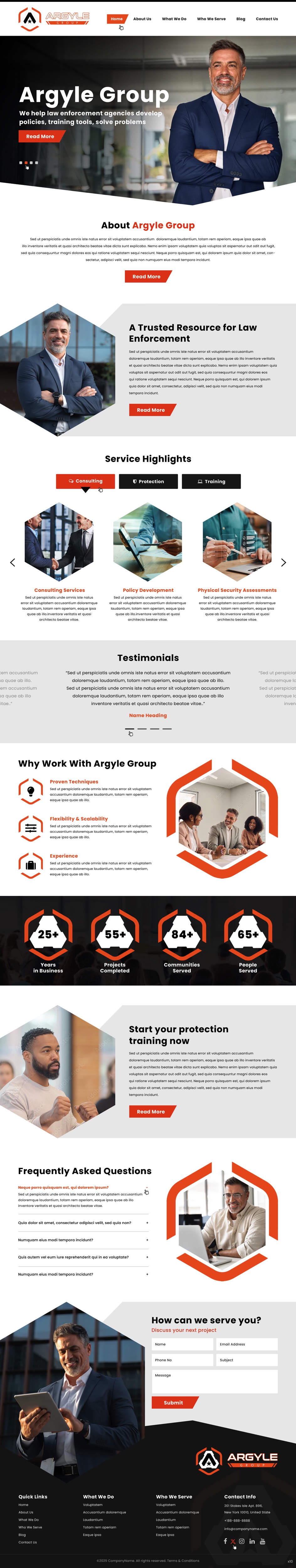 Consultant website example by One Eleven Web Design