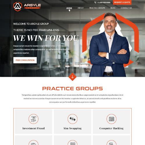 Consultant website example by One Eleven Web Design