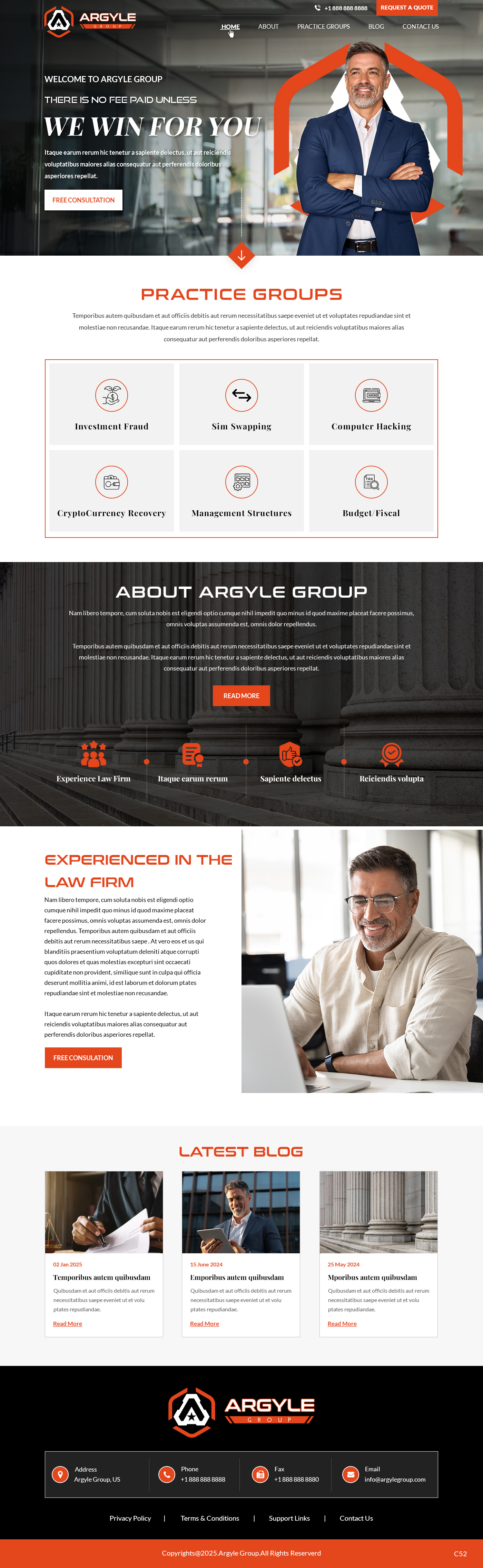 Consultant website example by One Eleven Web Design