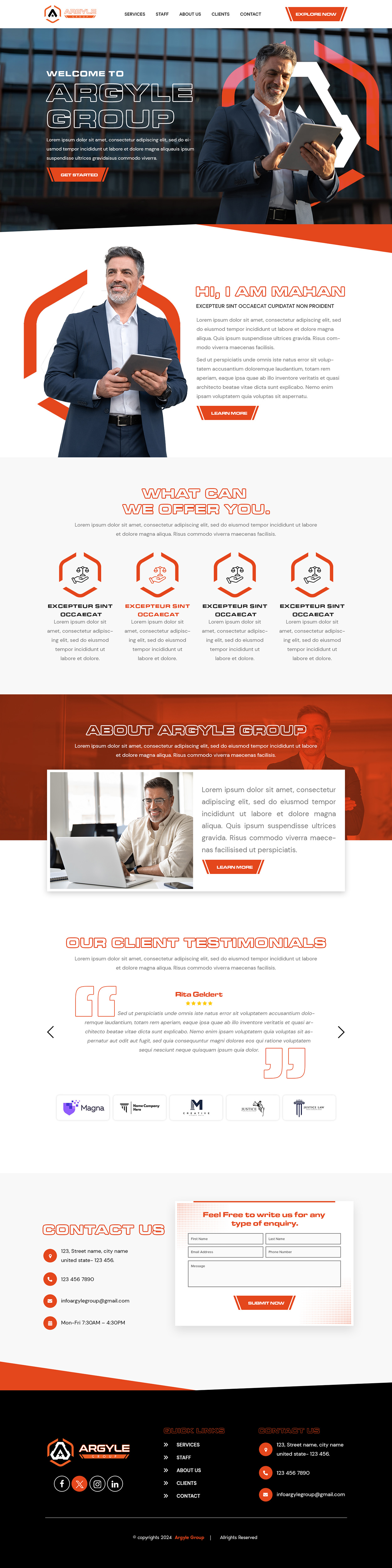 Consultant website example by One Eleven Web Design