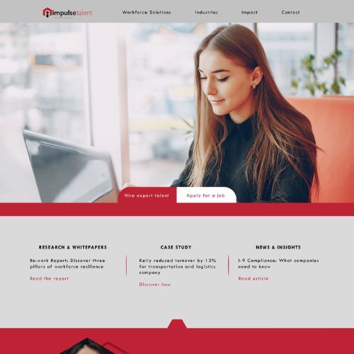 Employment agency website example by One Eleven Web Design