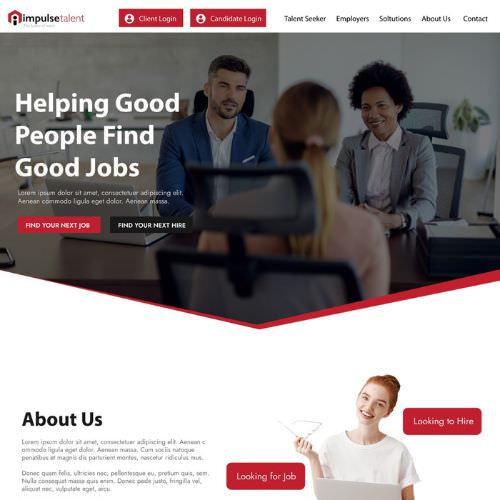 Employment agency website example by One Eleven Web Design