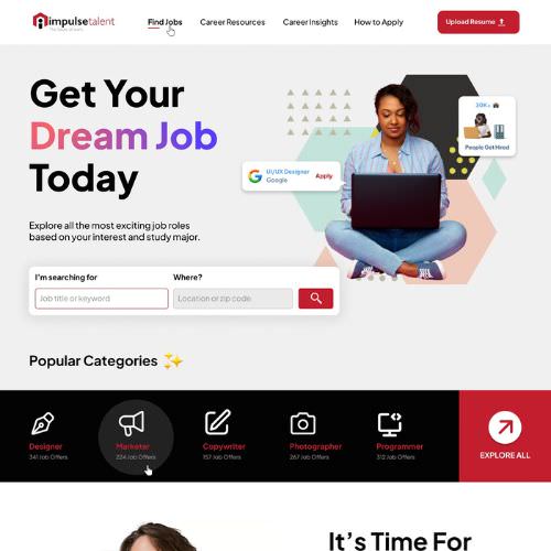 Employment agency website example by One Eleven Web Design