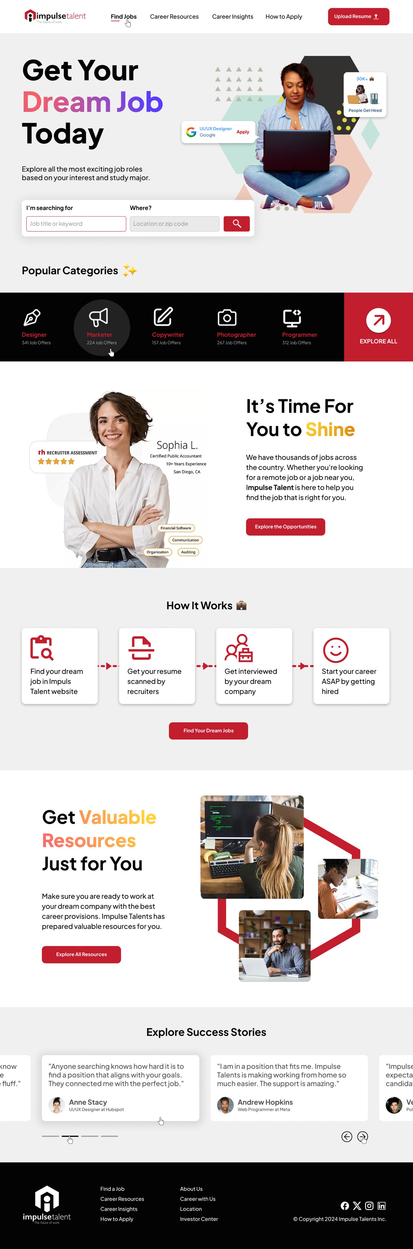 Employment agency website example by One Eleven Web Design
