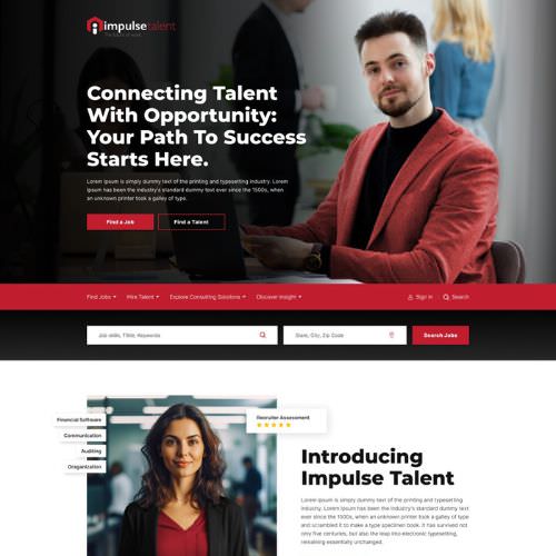 Employment agency website example by One Eleven Web Design