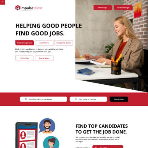 Employment agency website example by One Eleven Web Design