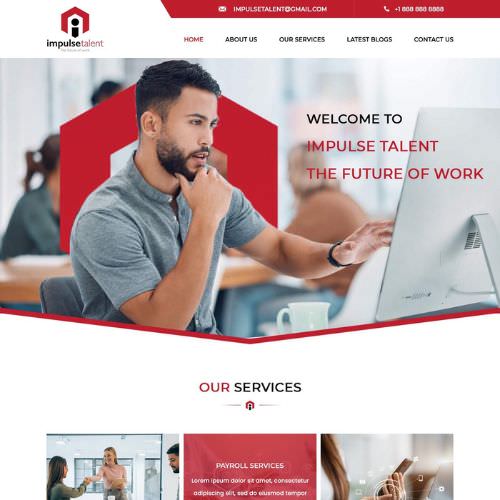 Employment agency website example by One Eleven Web Design