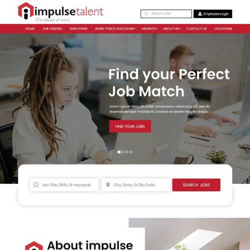 Employment agency website example by One Eleven Web Design