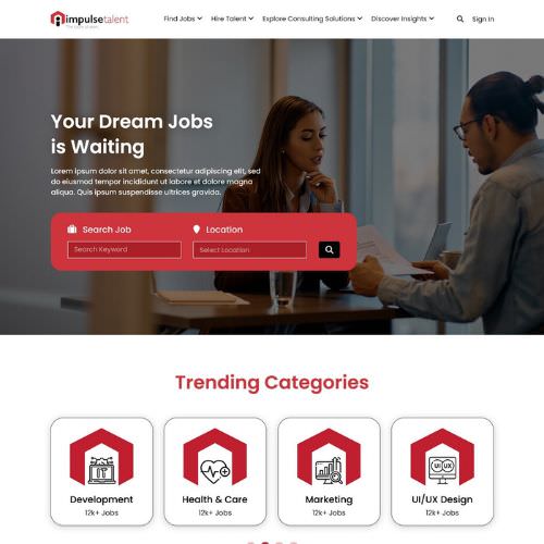 Employment agency website example by One Eleven Web Design