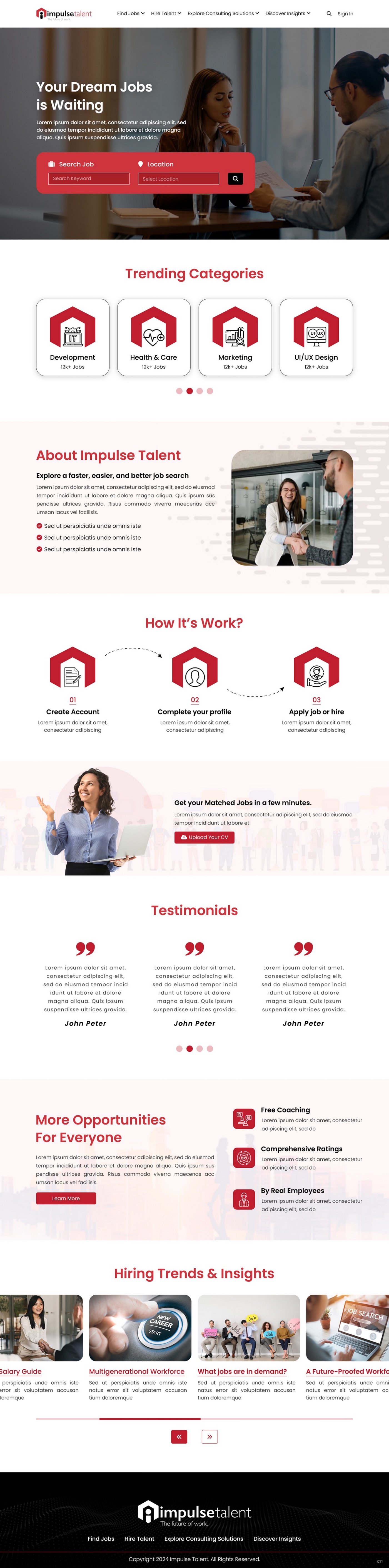 Employment agency website example by One Eleven Web Design