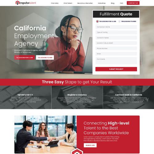 Employment agency website example by One Eleven Web Design