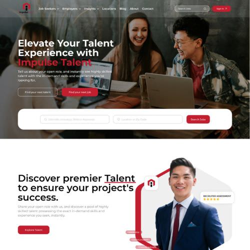 Employment agency website example by One Eleven Web Design