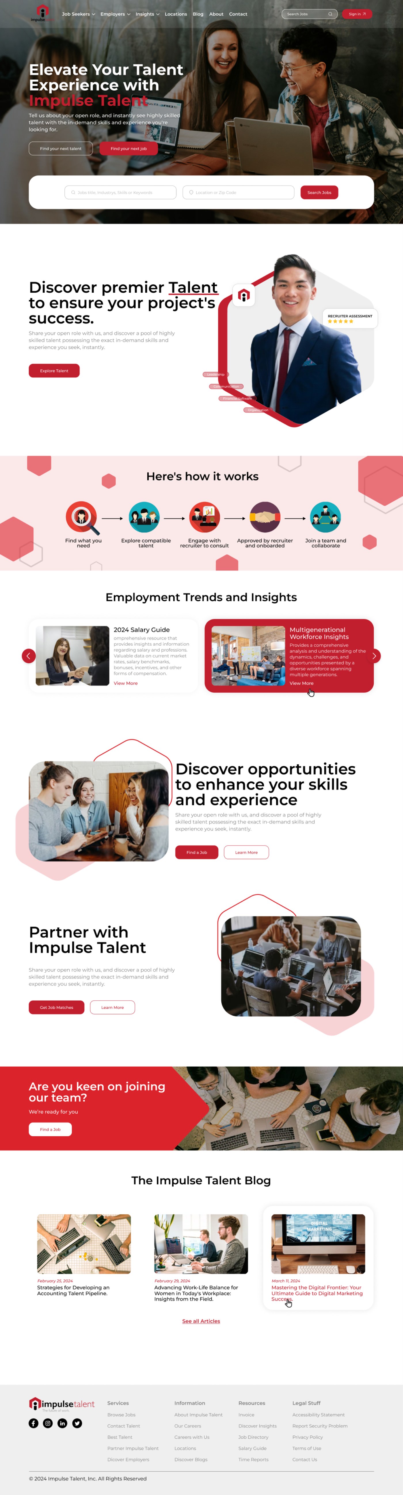 Employment agency website example by One Eleven Web Design