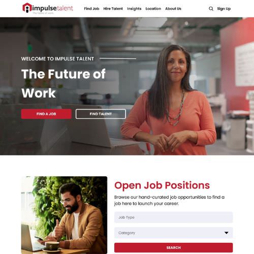 Employment agency website example by One Eleven Web Design