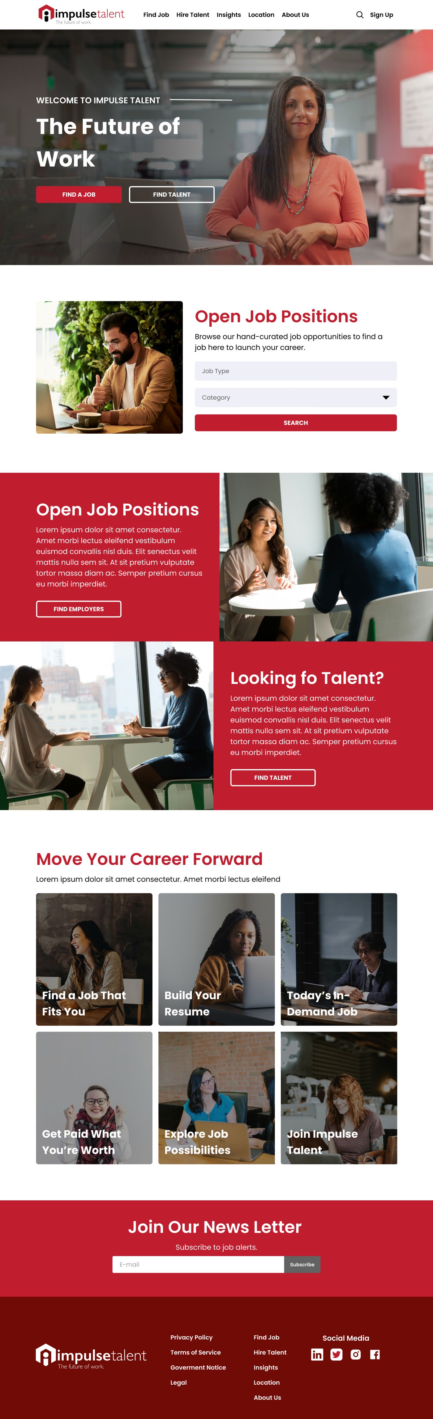 Employment agency website example by One Eleven Web Design