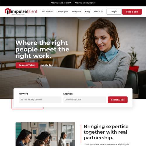 Employment agency website example by One Eleven Web Design