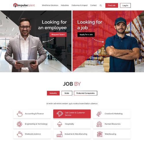 Employment agency website example by One Eleven Web Design