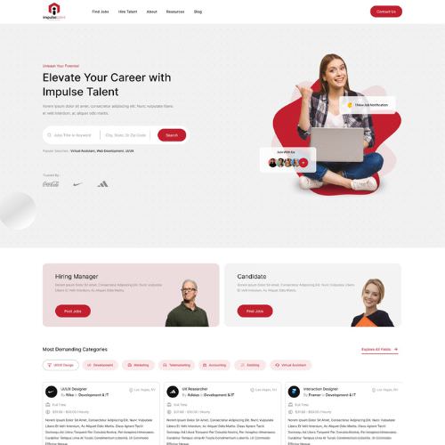 Employment agency website example by One Eleven Web Design