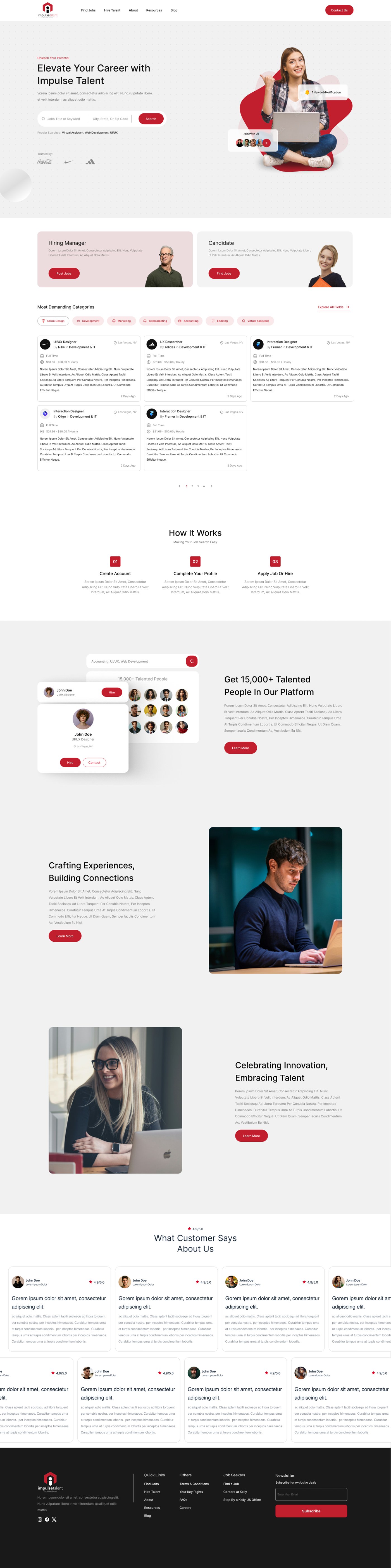 Employment agency website example by One Eleven Web Design