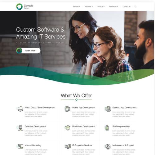 IT service provider website example by One Eleven Web Design