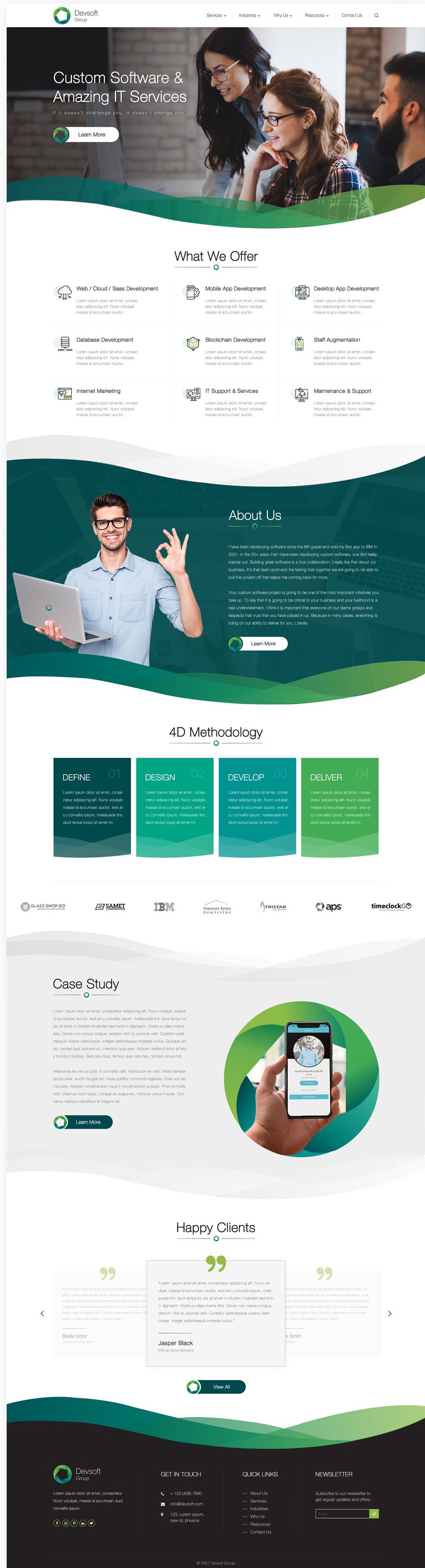 IT and networking service provider website example by One Eleven Web Design
