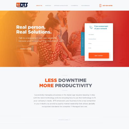 IT service provider website example by One Eleven Web Design