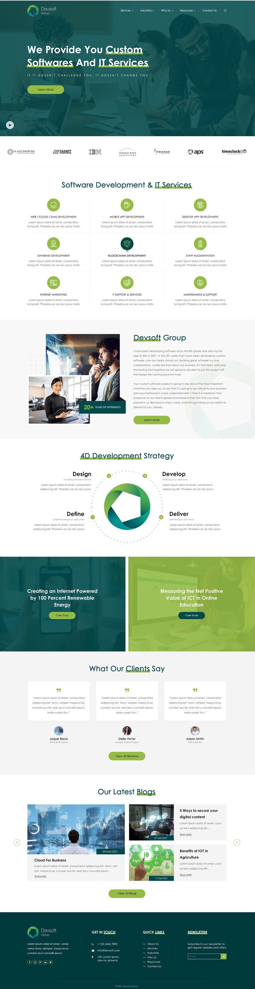 IT and networking service provider website example by One Eleven Web Design