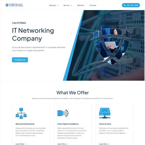 IT service provider website example by One Eleven Web Design