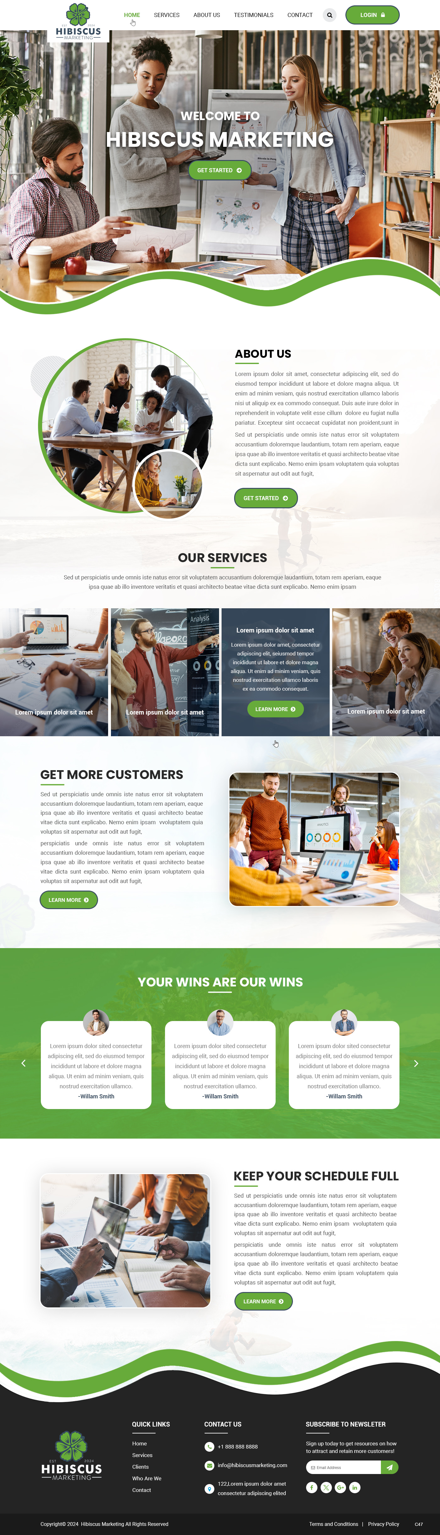 Marketing agency website example by One Eleven Web Design