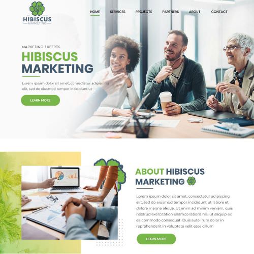 Marketing agency website example by One Eleven Web Design